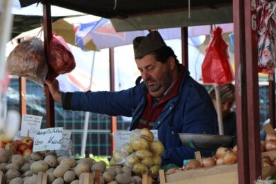 Food Tasting at Locals Favorite Farmers Market in Belgrade